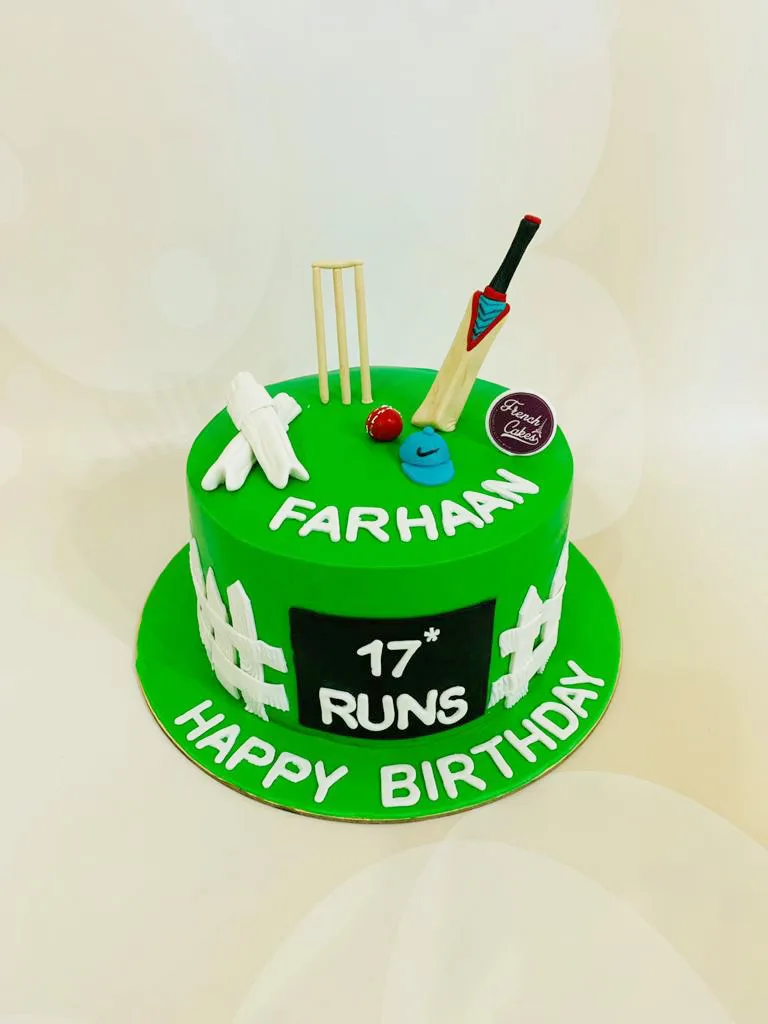 Cricket Theme Cake