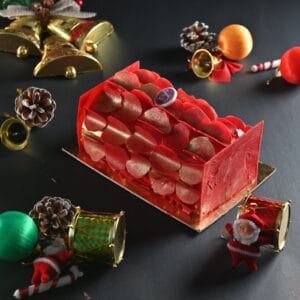 Strawberry Yule Log
